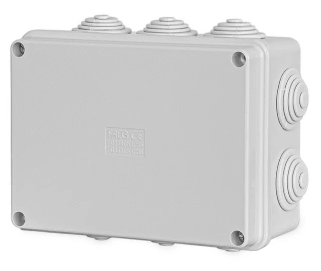 Scatola Di Derivazione Esterra IP65 - Cassetta Elettrica Esterna Stagna, 2 Moduli, ABS, 120x54x90mm