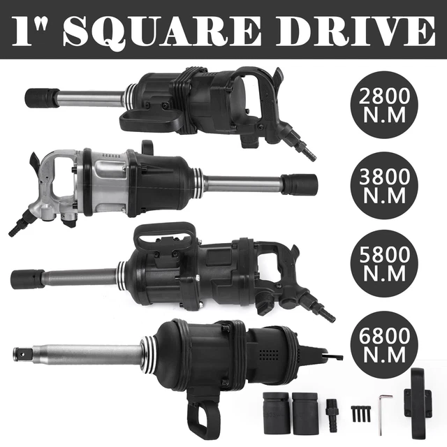 Air Impact Wrench Gun 1" Drive Torque Pneumatic Tools 2800/ 3800/ 5800/ 6800N.m