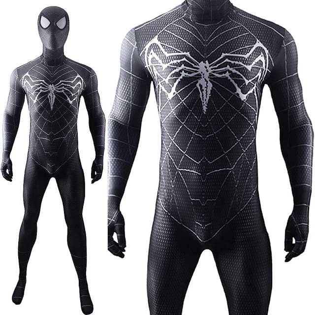 BLACK VENOM SPIDERMAN Jumpsuit Spiderman Cosplay Suit Costume
