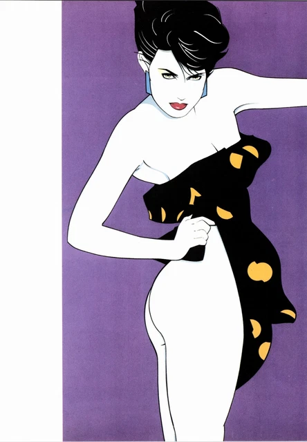 12" x 9" single print - from 1985 Patrick Nagel hardback book - Vintage c 12" x 9" single print - from 1985 Patrick Nagel hardback book - Vintage c