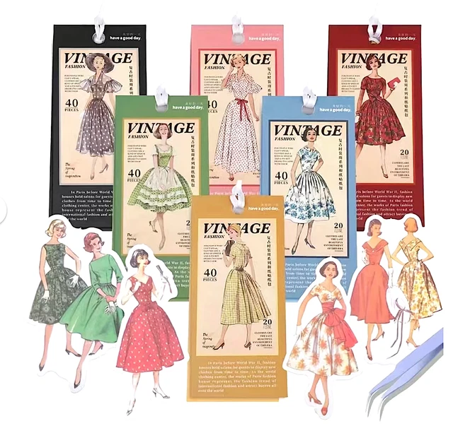 VINTAGE ERA 1950S 60s 70s Vogue Barbie Style Fashion Stickers Lot of