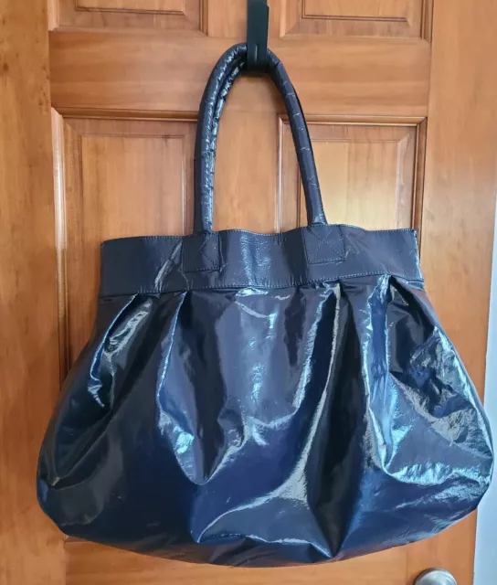 Sonia Rykiel Large Blue Shoulder Bag Tote Nylon 2