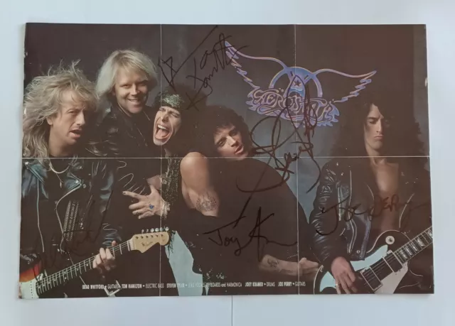 Aerosmith Hand Signed On "Pump" CD Booklet Plus Bonus Aerosmith Promo Pump CD