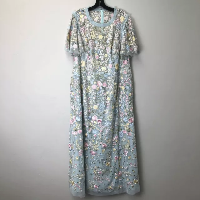 Needle & Thread Secret Garden Short Sleeve Floral Ankle Gown - Women's US 16