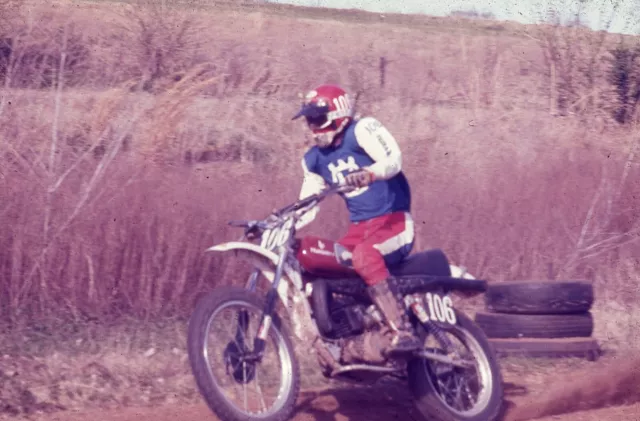 1976 Slide Husqvarna Motocross Dirt Bike Racer # 106 Motorcycle