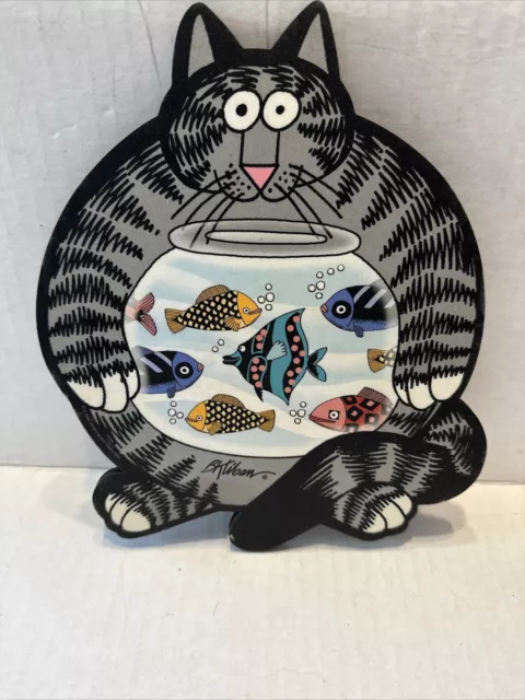 B Kliban Cat Too Many Fishes Decorative Collectible or Mouse Pad?