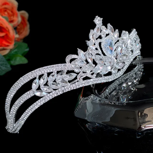 Bride Wedding Tiara Rhinestone Headband Bridal Crown Hair Accessory