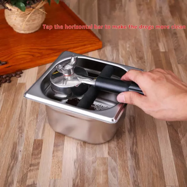 FR Seau de broyage de marc de café en acier inoxydable pour résidus de café (A S