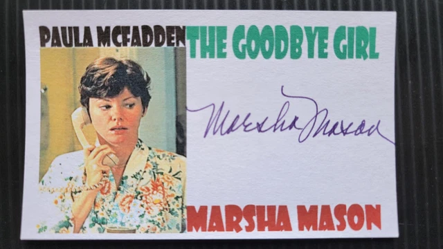 Marsha Mason "The Goodbye Girl" Autographed 3X5 Index Card