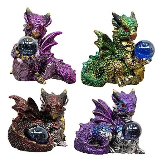Baby Dragons with Orb (Set of 4)