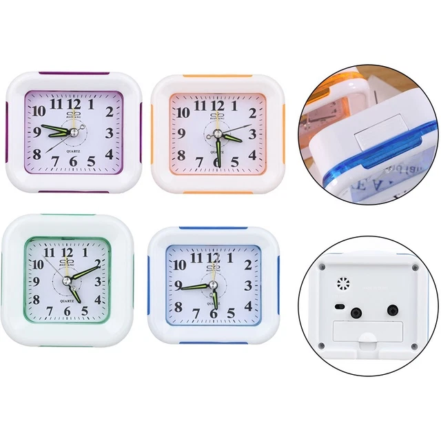 YeahBoom Réveil Analogique Silencieux Pour Enfant – Avec Veilleuse Douce, Sans Tic-tac, Alimenté Par Piles, Décoratif Pour Chambre De Garçon Ou Fille