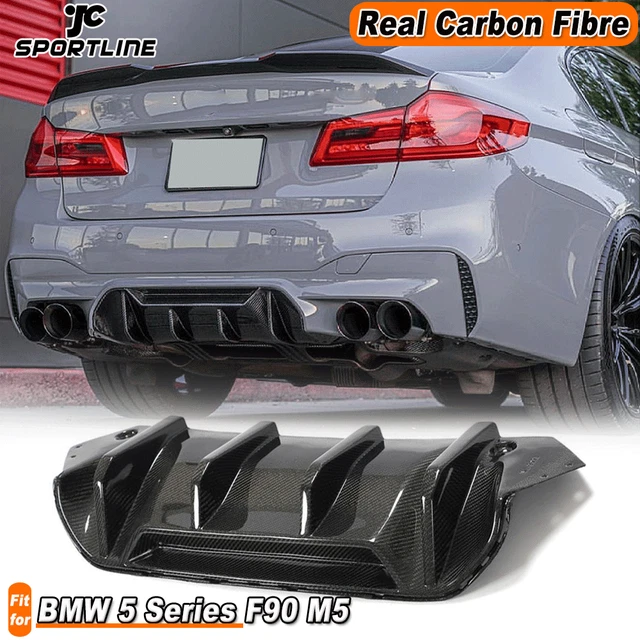 thumbnail image 2 of Carturning Real Carbon Fiber Rear Bumper Diffuser – Fits BMW F80 M3 F82 M4 2015-2019 – Gloss Black Twill 2 of 3