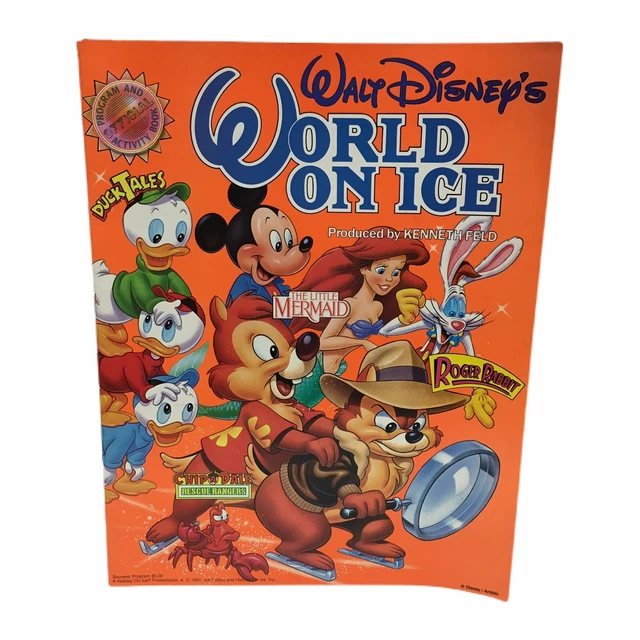 WALT DISNEY’S WORLD on Ice 1991 Souvenir Program DuckTales The Little