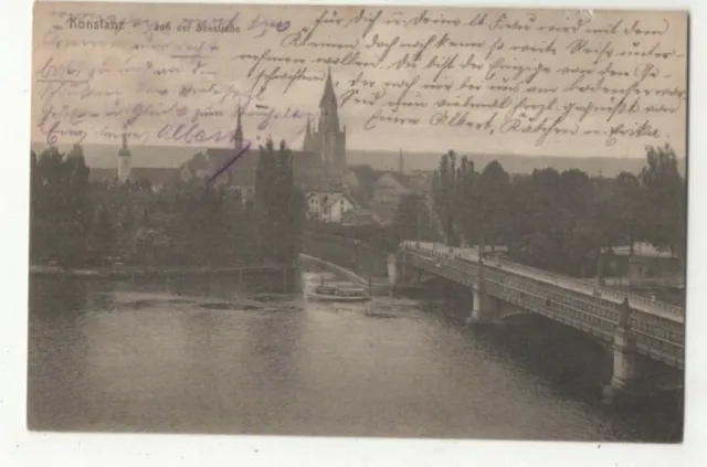 Konstanz Von Der Seestrasse Germany Posted 1912 Vintage Postcard 491c
