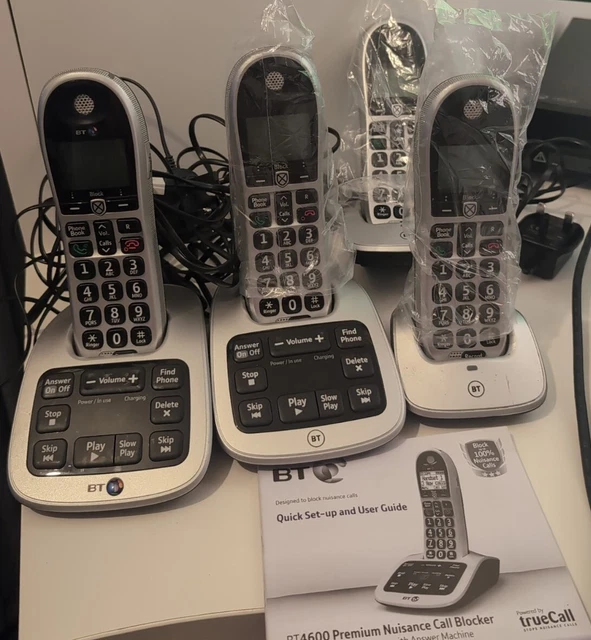 BT 4600 BIG Button Cordless Home Phone Handset Set Of 4 £39.99 PicClick UK