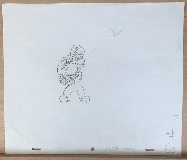 Super Mario Brothers Original Animation Art Drawing DIC Ent