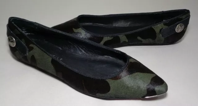 Very Volatile Size 8.5 M SKYE Camo Leather Flats Loafers New Women's Shoes