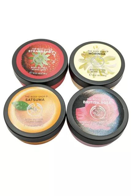 The Body Shop Body Butter Quad Offer Rose, Moringa, Strawberry, Satsuma