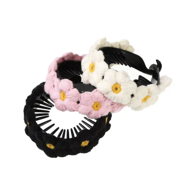 Knit Flower Hairpins Floral Twist Claws Hairclip Women Hair Accessories 1pc Set