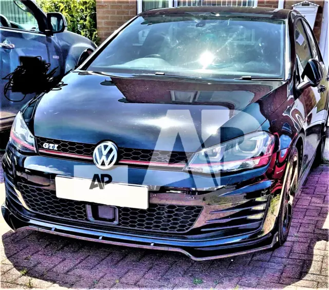 VW Golf MK7 MK7.5 R GTD GTI TSI TDI Frontsplitter Spoiler Lippenkarosserie Kit 2013-20