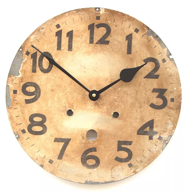 Original late 19th century railway/waiting room style vintage clock dial/face.