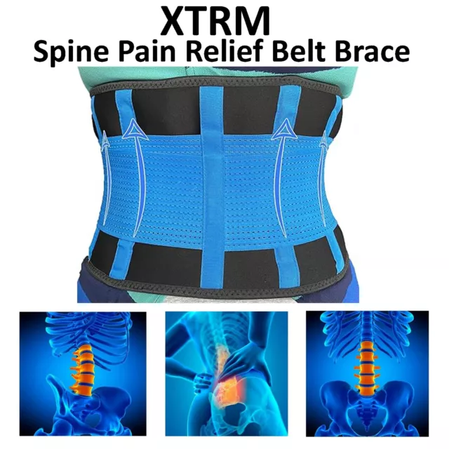 Männer Frauen Unterer Rücken Stützgürtel Klammer für Wirbelsäulenschmerzen Linderung Taillengürtel - XTRM