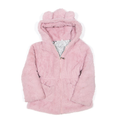 Faux Fur Jacket Pink Girls 3-4 Years