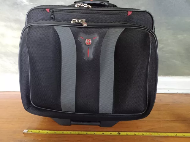 Wenger Luggage Granada Pro 15.6-Inch Wheeled Carry-On - Black - Uline Logo