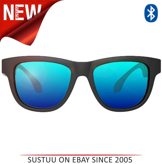 Voxos Bluetooth Bone Conduction Smartglasses │ Anti-uv 400 Verres │ GPS │ Bleus
