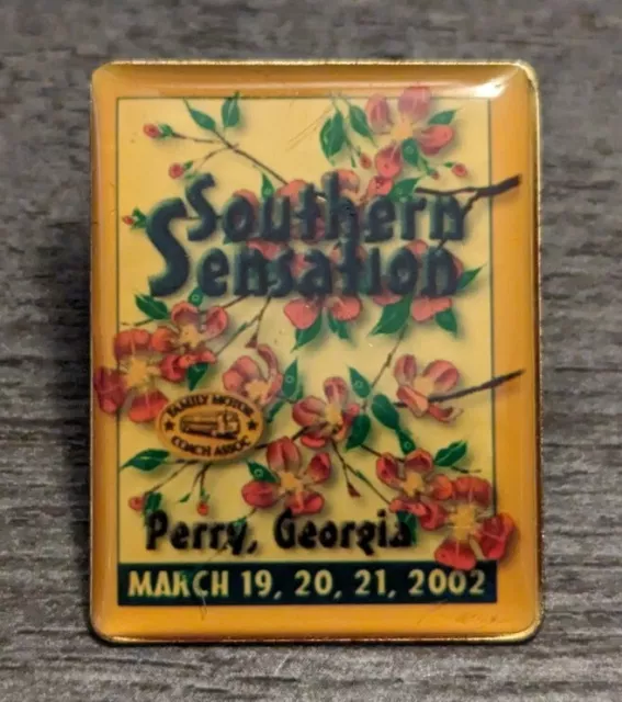 Southern Sensation Perry Georgia Lapel Pin 2002 Family Motor Coach Association