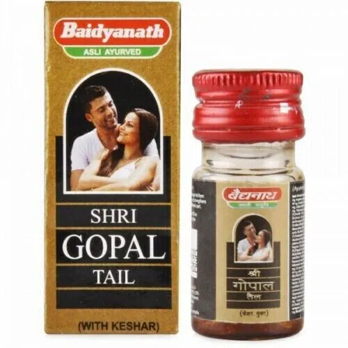6 paquets X Baidyanath Shri Gopal Tail Oil 10 ml huile de massage pour...