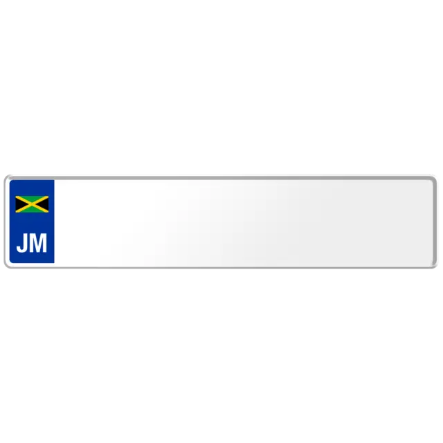 Jamaica Flag Euro European License Plate Number Plate Custom Embossed Alu