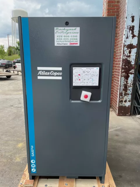 30 hp Atlas Copco GA22+FF rotary screw air compressor