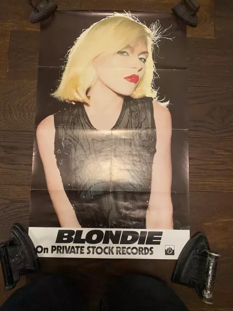 Blondie Debbie Harry poster Original 1976 Very Rare Private Stock Records Promo
