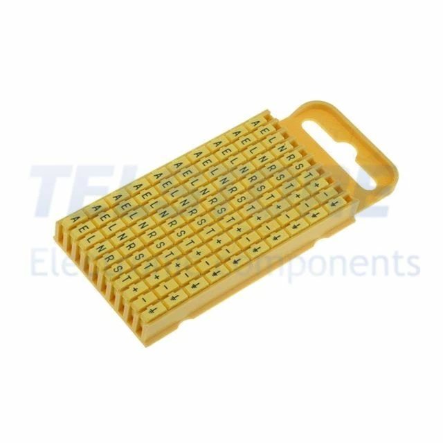100pcs  561-03994 Segna cavi per cavi e fili 4,3÷5,3mm plastica giallo 561-03994