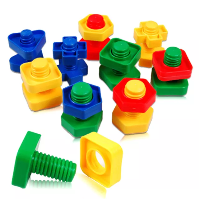 1set Screw Building Block Insert Block Nut Shape Kids Educational Gift Toy B ZX