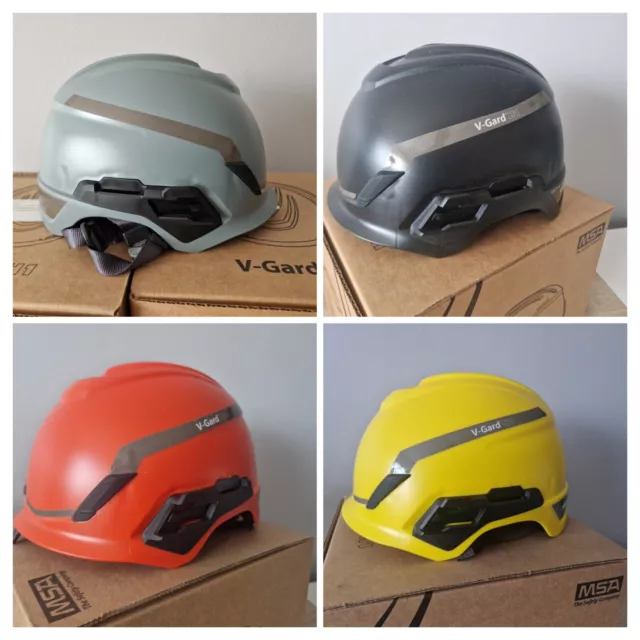 MSA V-Gard H1 Elmo Protettivo Arrampicata Baustellenhelm Casco Lavoro Giallo