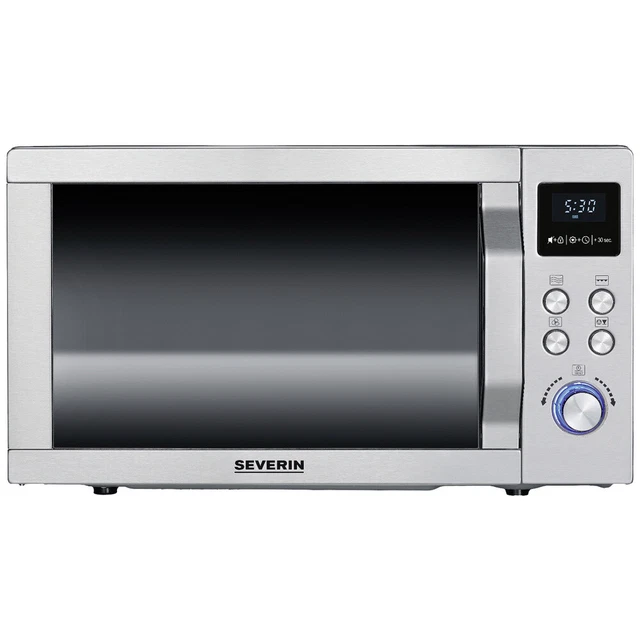 Severin MW 7776 Mikrowelle Edelstahl (gebürstet), Silber 900 W Grillfunktion,...