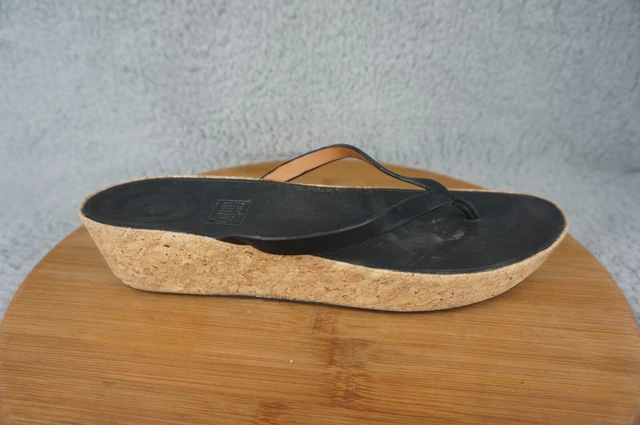 FITFLOP Banda Perforated Womens V35-592 Brown Flipflop Sandal Size 9