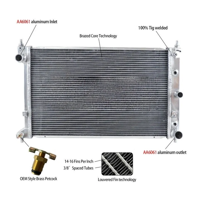 ALUMINUM RADIATOR FOR Ford Falcon BA BF V8 Fairmont XR8 & XR6 Turbo AT ...
