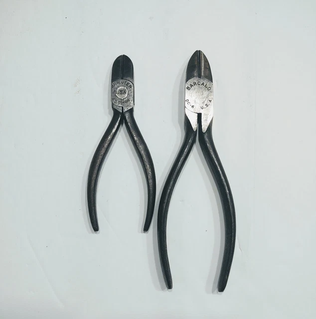 Vintage Kraeuter 4501-4 1/2" & Barcalo DC-6"  Diagonal Side Cutting Pliers , USA
