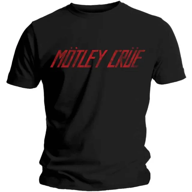 Motley Crue Distressed Logo T-Shirt Black New