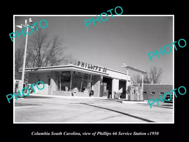 8x6 HISTORIC PHOTO OF COLUMBIA SOUTH CAROLINA PHILLIPS 66 GAS STATION c1950