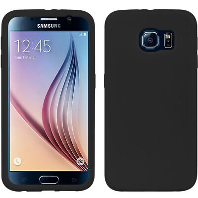 Noir Silicone Souple Étui pour Samsung Galaxy S6 edge Résistant aux Chocs Coque