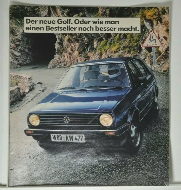 VW Volkswagen Golf 2 Prospekt - "Der neue Golf" 08/1983 Golf GL CL und C