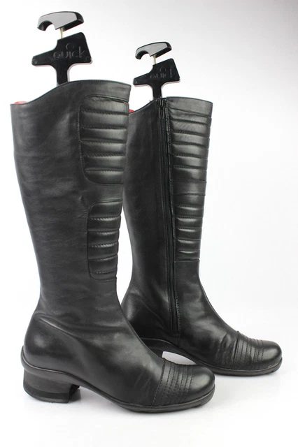 Bottes SAN MARINA Paris Cuir Noir T 38 TRES BON ETAT