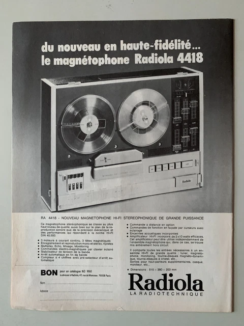 Ancien Magnétophone à Bandes Wattson HP 100 - Pour Pièces / Réparation - France