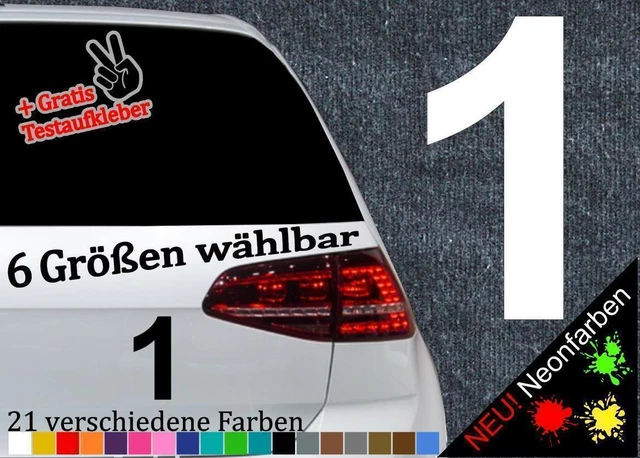 3D Aufkleber Zahl 1 – In 6 Größen & 21 Farben, Für Hausnummer, Briefkasten & Mehr