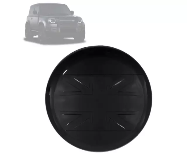 For Land Rover Defender Union Jack Black Spare Wheel Cover L663 110 90 2020+