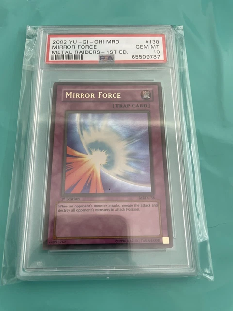 2002 Yu-Gi-Oh! MRD Metal Raiders Mirror Force 1st Edition #138 PSA 10 GEM MINT